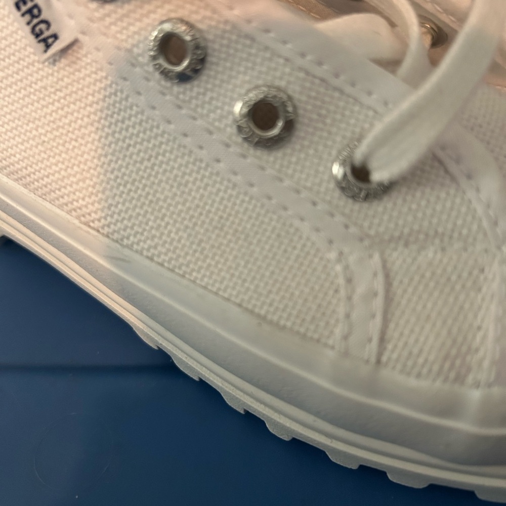 NWT Superga White High-Top Canvas Sneakers - Picture 10 of 10